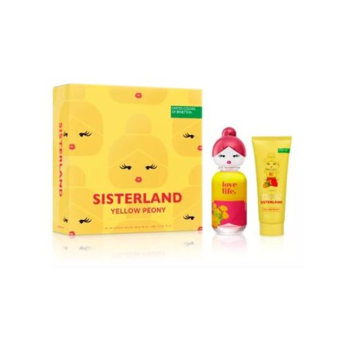 Benetton Sisterland Yellow Peony EDT 80 ml + Body lotion