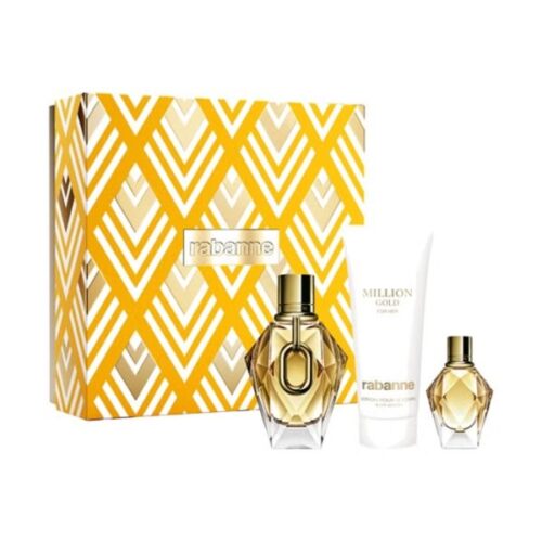Rabanne Million Gold For Her EDP 90 ml+ miniatura + Body Lotion