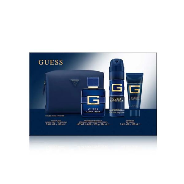 Guess Iconic Blue EDP 100 ml + Deo + Shower Gel + Pouch - Imagen 3
