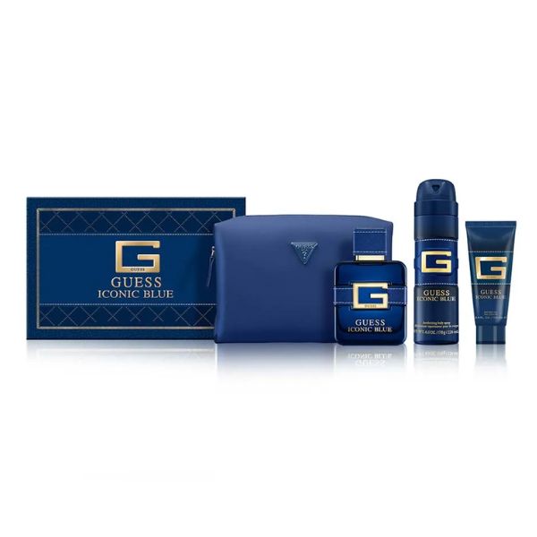 Guess Iconic Blue EDP 100 ml + Deo + Shower Gel + Pouch